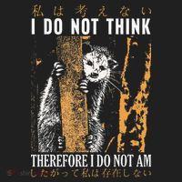 I Do Not Think Therefore I Do Not Am Japanese Possum Tumbler thumb 3