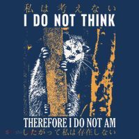 I Do Not Think Therefore I Do Not Am Japanese Possum Women's Hoodie thumb 2