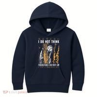 I Do Not Think Therefore I Do Not Am Japanese Possum Kids Hoodie thumb 0