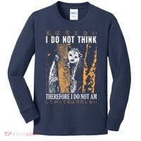 I Do Not Think Therefore I Do Not Am Japanese Possum Kids Long Sleeve Shirt thumb 0