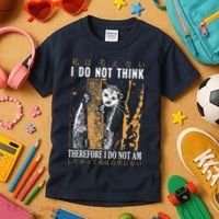 I Do Not Think Therefore I Do Not Am Japanese Possum Kids T-Shirt thumb 3