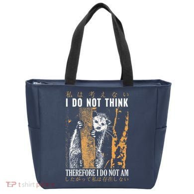I Do Not Think Therefore I Do Not Am Japanese Possum Tote Bag