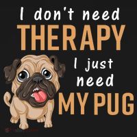 I Dont Need Therapy I Just Need My Pug Kids Long Sleeve Shirt thumb 2