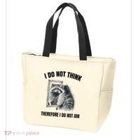 I Do Not Think Therefore I Do Not Am Raccoon Philosopher Tote Bag thumb 3