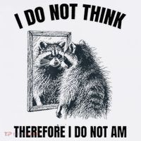 I Do Not Think Therefore I Do Not Am Raccoon Philosopher Visor thumb 3