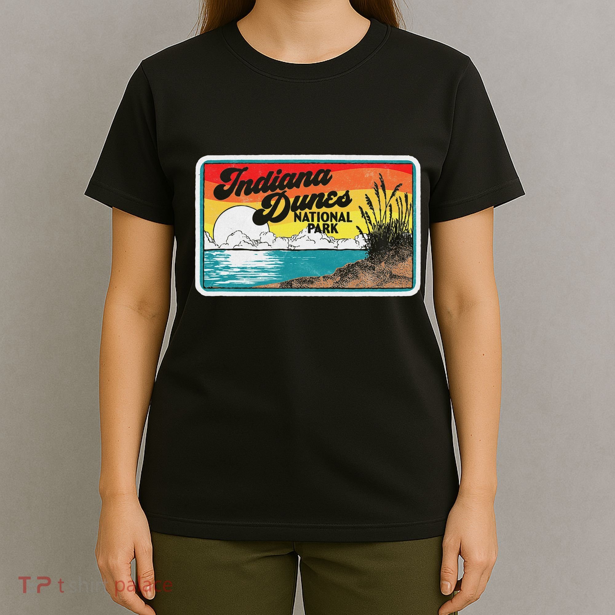 Indiana Dunes National Park Retro Vintage 80S Graphic T-Shirt