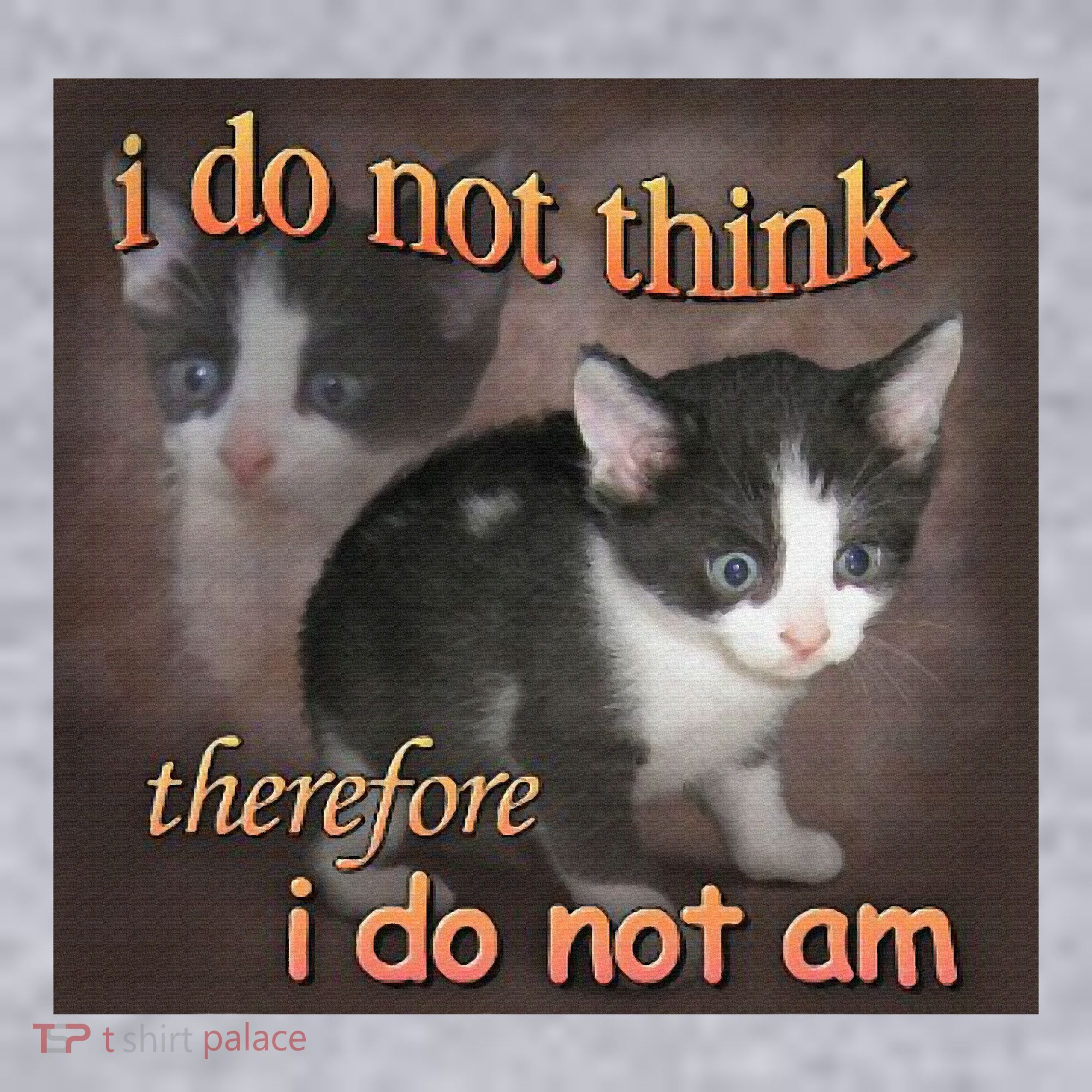 I Do Not Think Therefore I Do Not Am Cat Meme Women's Sweatshirt