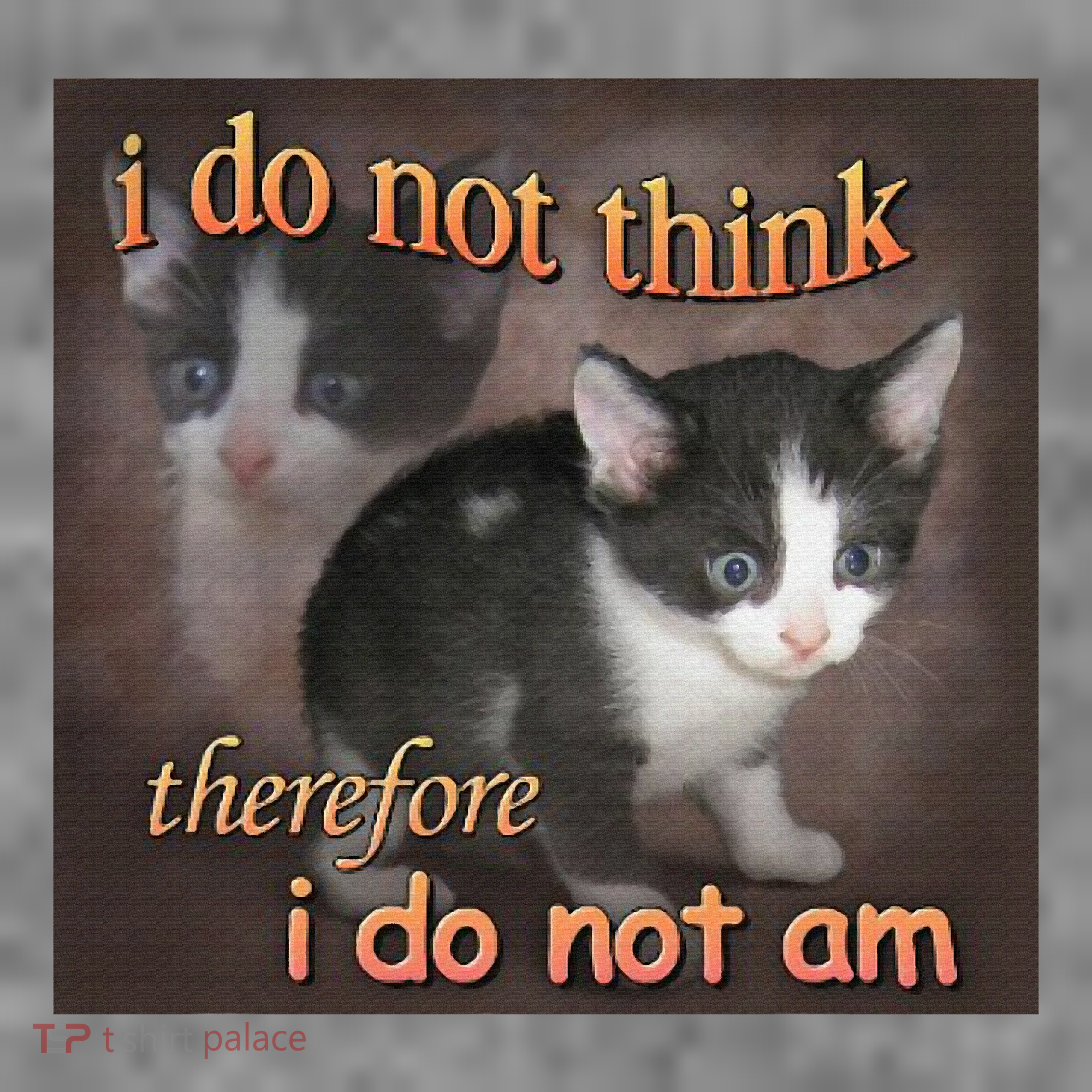I Do Not Think Therefore I Do Not Am Cat Meme Toddler Hoodie