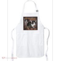 I Do Not Think Therefore I Do Not Am Cat Meme Apron thumb 0