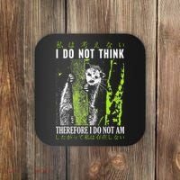 I Do Not Think Therefore I Do Not Am Possum Japanese Coaster thumb 0