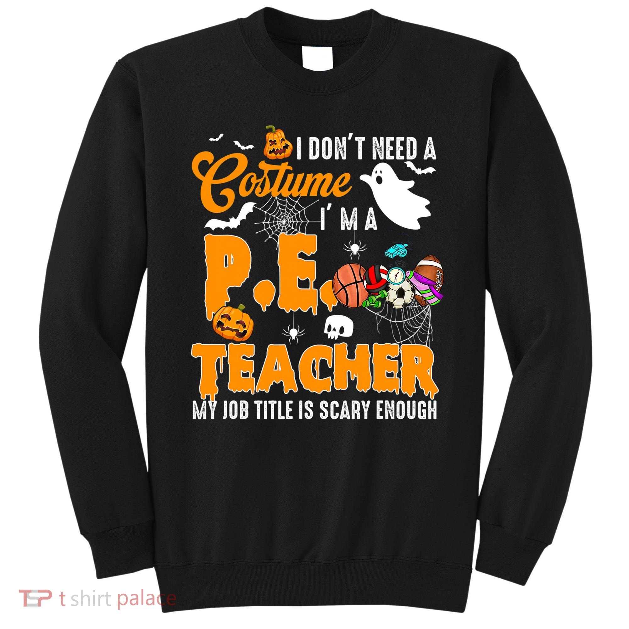 I Don't Need A Costume I'm A PE Teacher Halloween Costume Sweatshirt