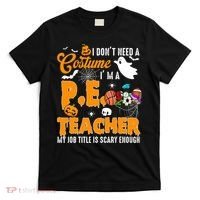 I Don't Need A Costume I'm A PE Teacher Halloween Costume T-Shirt thumb 0