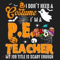 I Don't Need A Costume I'm A PE Teacher Halloween Costume Beanie thumb 2