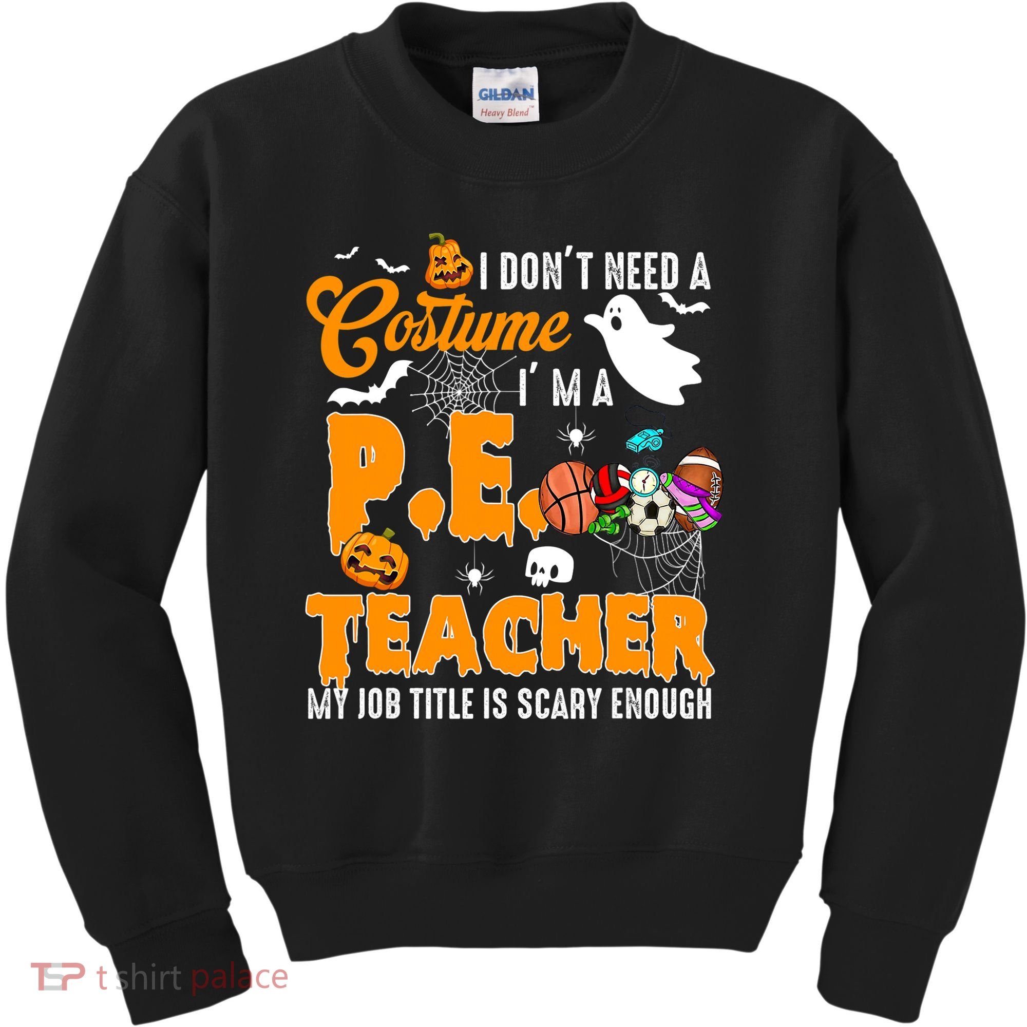 I Don't Need A Costume I'm A PE Teacher Halloween Costume Kids Sweatshirt
