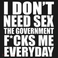 I Dont Need Sex The Goverment Fucks Me Everyday Funny Women's Hoodie thumb 2