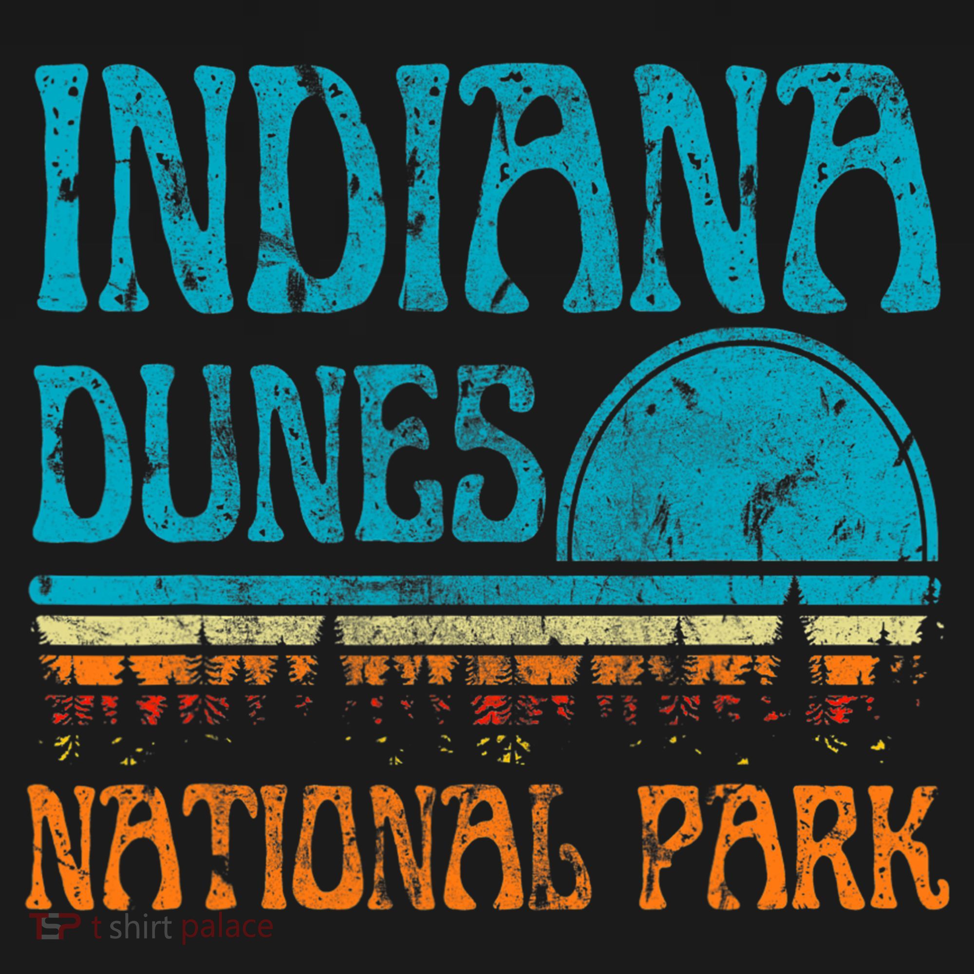 Indiana Dunes National Park Lake Michigan Retro Sunset Toddler Hoodie