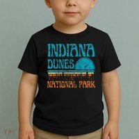 Indiana Dunes National Park Lake Michigan Retro Sunset Toddler T-Shirt thumb 2