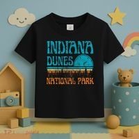Indiana Dunes National Park Lake Michigan Retro Sunset Toddler T-Shirt thumb 3