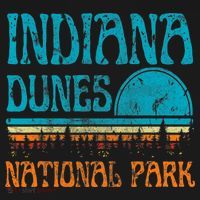 Indiana Dunes National Park Lake Michigan Retro Sunset Visor thumb 3
