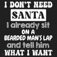 I DonT Need Santa I Already Sit On A Bearded ManS Lap Women's Sweatshirt thumb 2