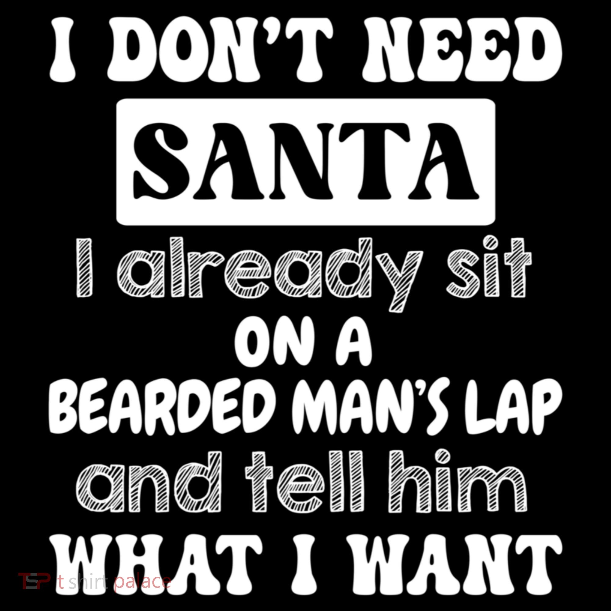 I DonT Need Santa I Already Sit On A Bearded ManS Lap Women's Hoodie