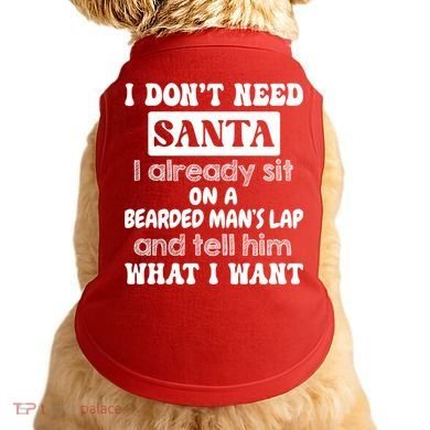 I DonT Need Santa I Already Sit On A Bearded ManS Lap Doggie Tank