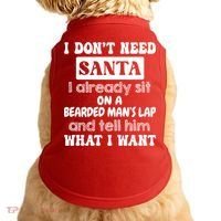 I DonT Need Santa I Already Sit On A Bearded ManS Lap Doggie Tank thumb 0