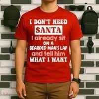 I DonT Need Santa I Already Sit On A Bearded ManS Lap T-Shirt thumb 6