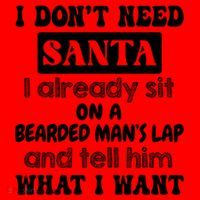I DonT Need Santa I Already Sit On A Bearded ManS Lap Santa Hat thumb 1