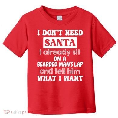 I DonT Need Santa I Already Sit On A Bearded ManS Lap Toddler T-Shirt