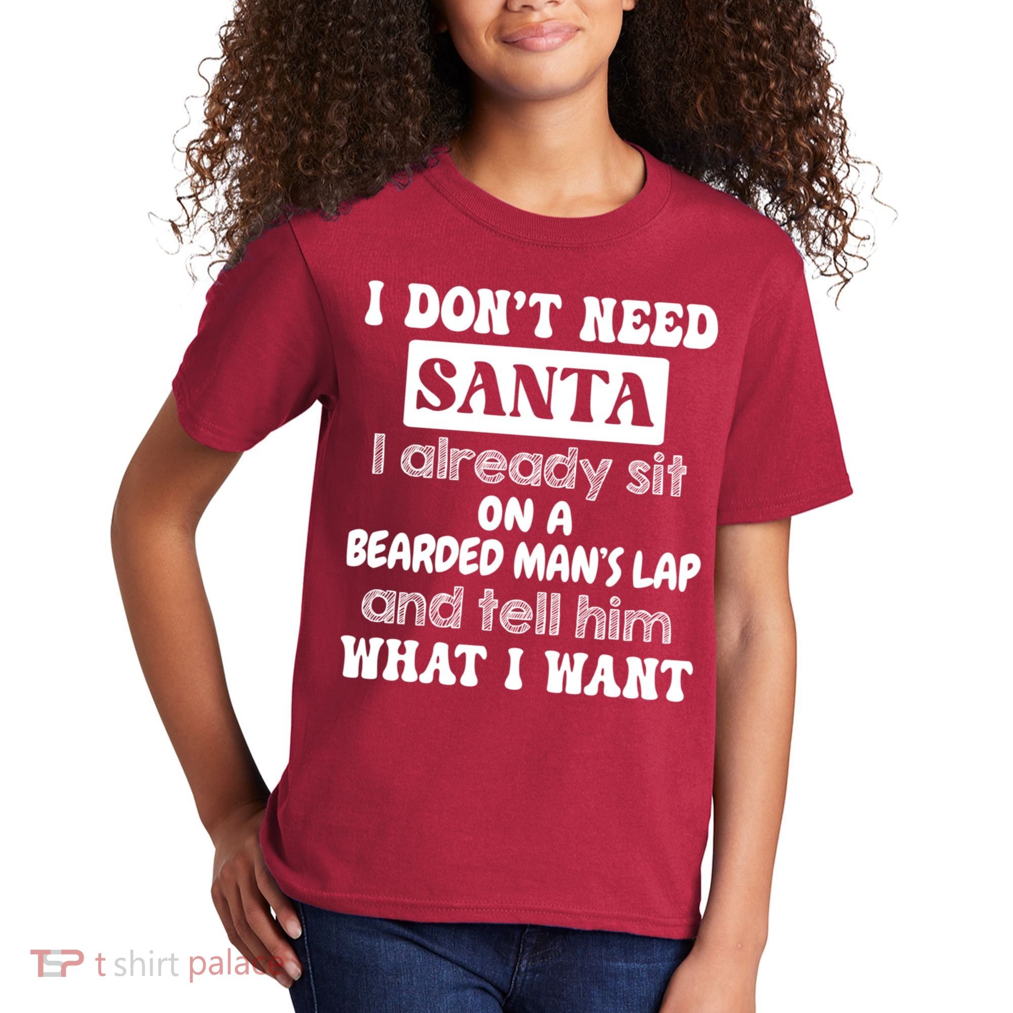 I DonT Need Santa I Already Sit On A Bearded ManS Lap Kids T-Shirt