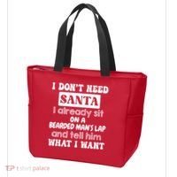 I DonT Need Santa I Already Sit On A Bearded ManS Lap Tote Bag thumb 3