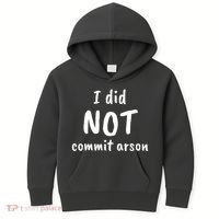 I Did Not Commit Arson Quote Kids Hoodie thumb 0
