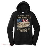 It Doesnt Need To Be Rewritten It Needs To Be Reread Women's Hoodie thumb 0
