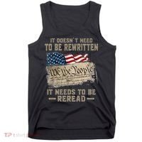 It Doesnt Need To Be Rewritten It Needs To Be Reread Tank Top thumb 0