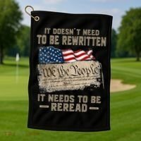 It Doesnt Need To Be Rewritten It Needs To Be Reread Golf Towel thumb 1