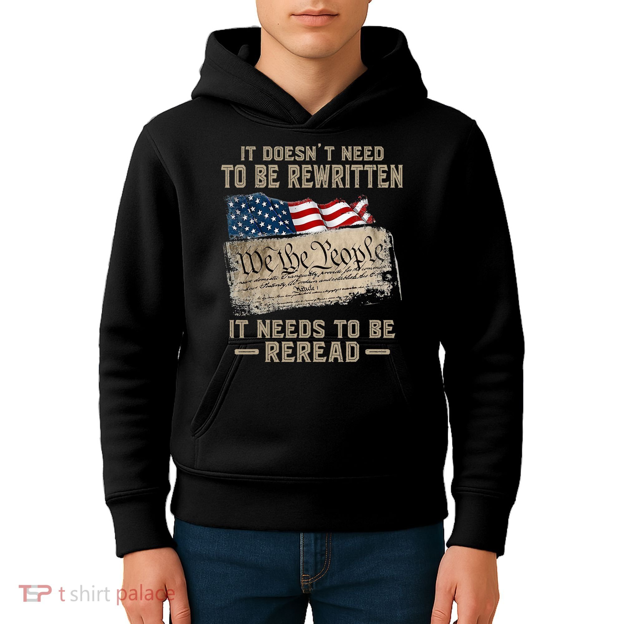 It Doesnt Need To Be Rewritten It Needs To Be Reread Kids Hoodie
