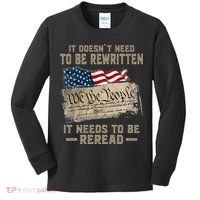 It Doesnt Need To Be Rewritten It Needs To Be Reread Kids Long Sleeve Shirt thumb 0