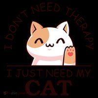 I Don't Need Therapy I Just Need My Cat Cute Coffee Mug thumb 5