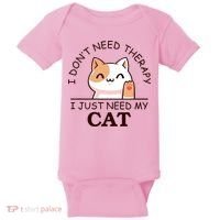 I Don't Need Therapy I Just Need My Cat Cute Baby Bodysuit thumb 0