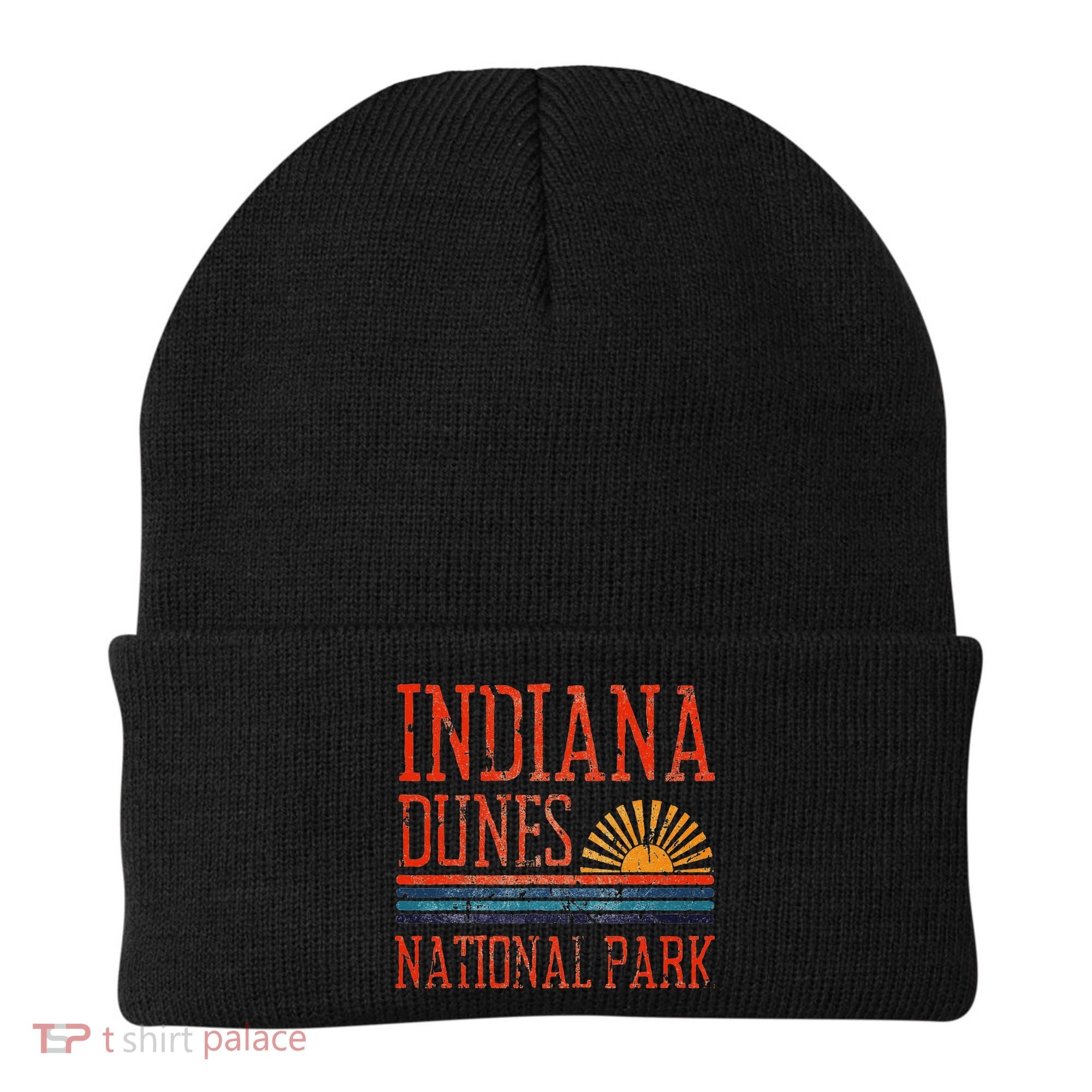 Indiana Dunes National Park Nature Great Lakes Sunset Beanie