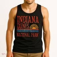 Indiana Dunes National Park Nature Great Lakes Sunset Tank Top thumb 3
