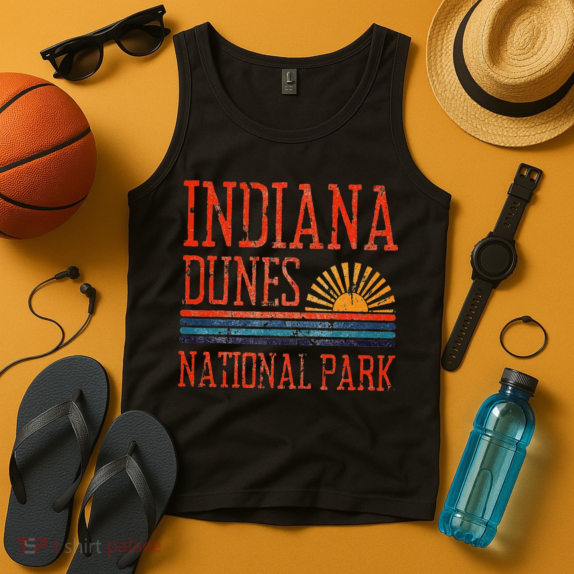 Indiana Dunes National Park Nature Great Lakes Sunset Tank Top