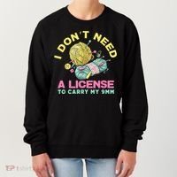 I Don't Need A License To Carry My 9mm Crocheting Lover Women's Sweatshirt thumb 0