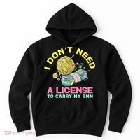 I Don't Need A License To Carry My 9mm Crocheting Lover Hoodie thumb 0