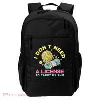 I Don't Need A License To Carry My 9mm Crocheting Lover Backpack thumb 0