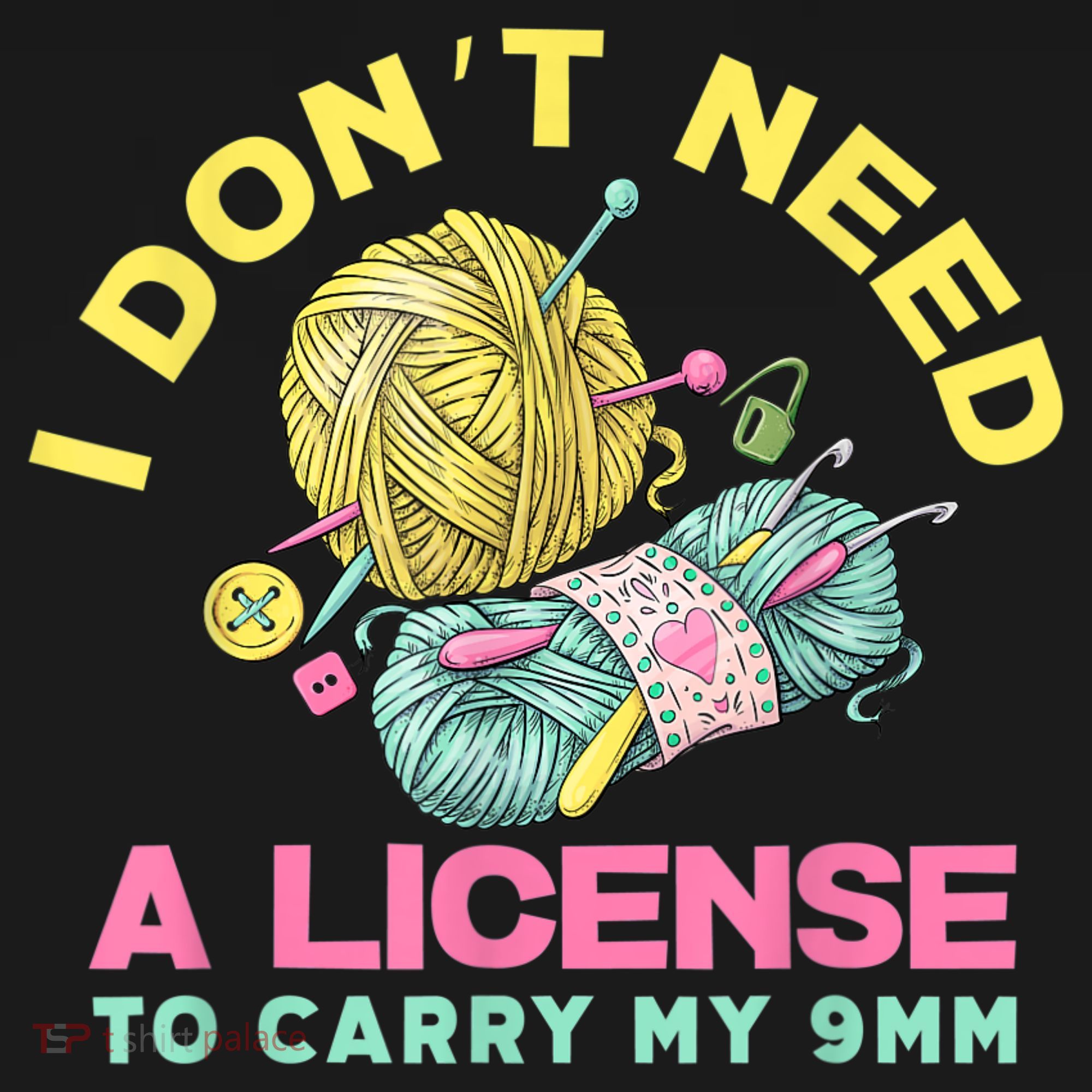 I Don't Need A License To Carry My 9mm Crocheting Lover Mousepad
