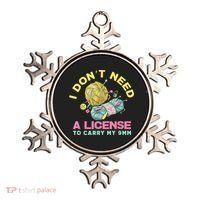I Don't Need A License To Carry My 9mm Crocheting Lover Ornament thumb 0