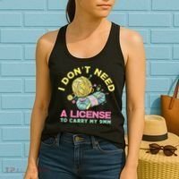 I Don't Need A License To Carry My 9mm Crocheting Lover Women's Tank Top thumb 2