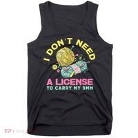 I Don't Need A License To Carry My 9mm Crocheting Lover Tank Top thumb 0